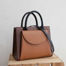 Load image into Gallery viewer, Contrast Color Leather handbag