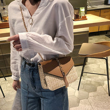 Load image into Gallery viewer, Straw Leather Bag