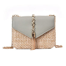 Load image into Gallery viewer, Straw Leather Bag