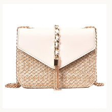 Load image into Gallery viewer, Straw Leather Bag