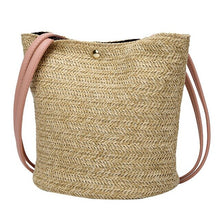Load image into Gallery viewer, Straw Bag Bucket