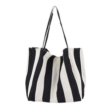 Load image into Gallery viewer, Striped Big Canvas Tote Bag